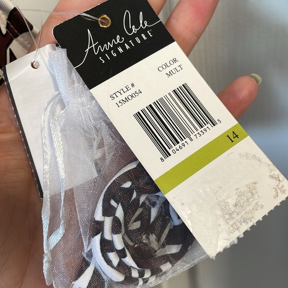 ANNE COLE SIGNATURE COLLECTION ONE PIECE SWIMSUIT BROWN AND WHITE SIZE 14 - Picture 8 of 15